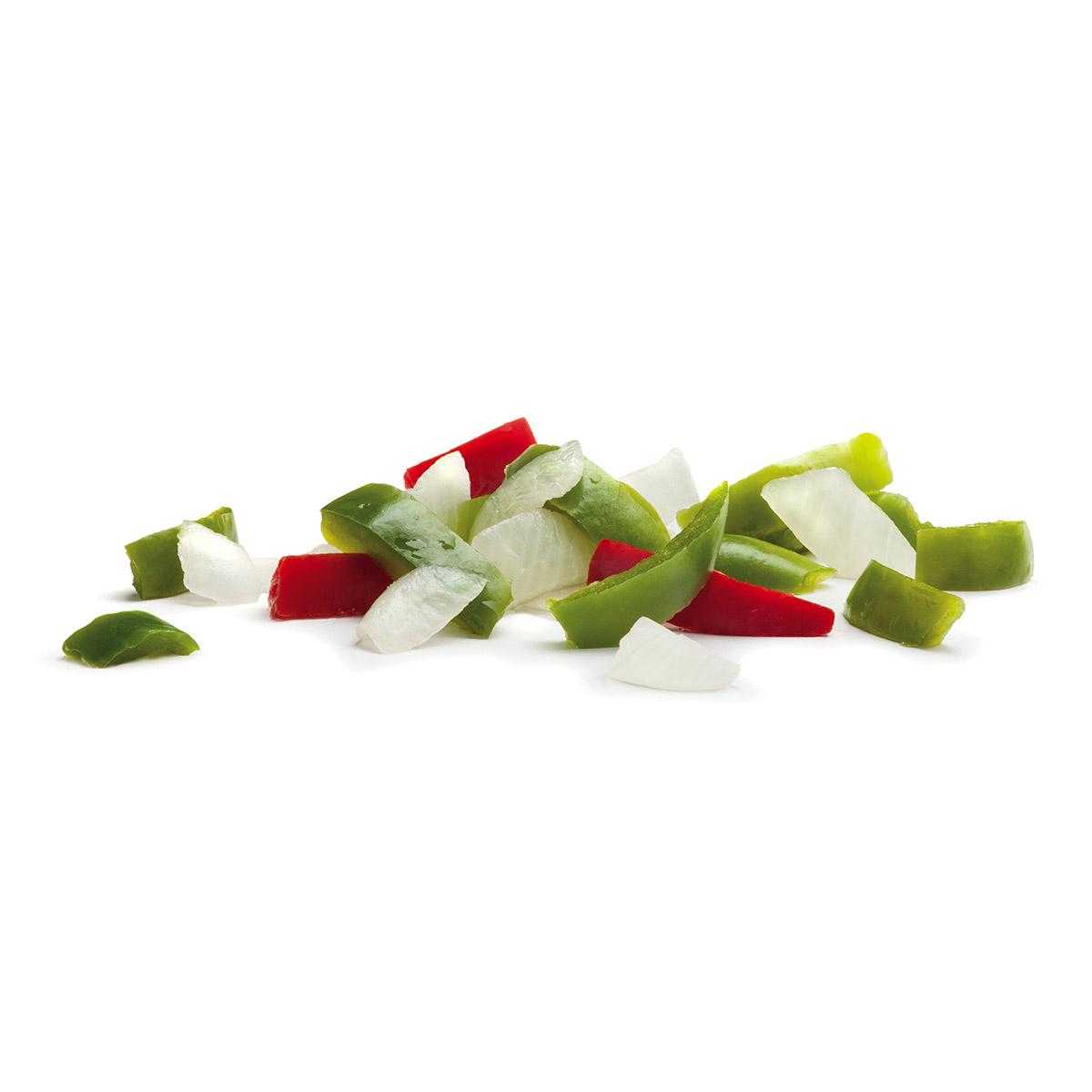 Simplot Simple Goodness Classic Vegetables Pepper & Onion Blend 2 Pound Each - 12 per Case.