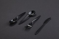Medium Weight Bulk Polypopylene Cutlery - Black