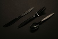 Heavy Weight Bulk Polystyrene Cutlery - Black