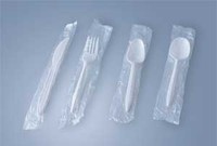 Medium Weight Individually Wrapped Polypropylene Cutlery - White