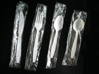 Heavy Weight Individually Wrapped Polystyrene Cutlery - White