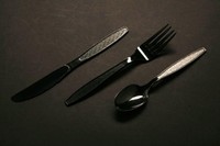 Extra Heavy Weight Bulk Polystyrene Cutlery - Black