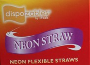 Retail Straws - Neon Flex Straws