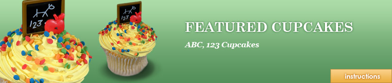 Featured Cupcakes - ABC, 123